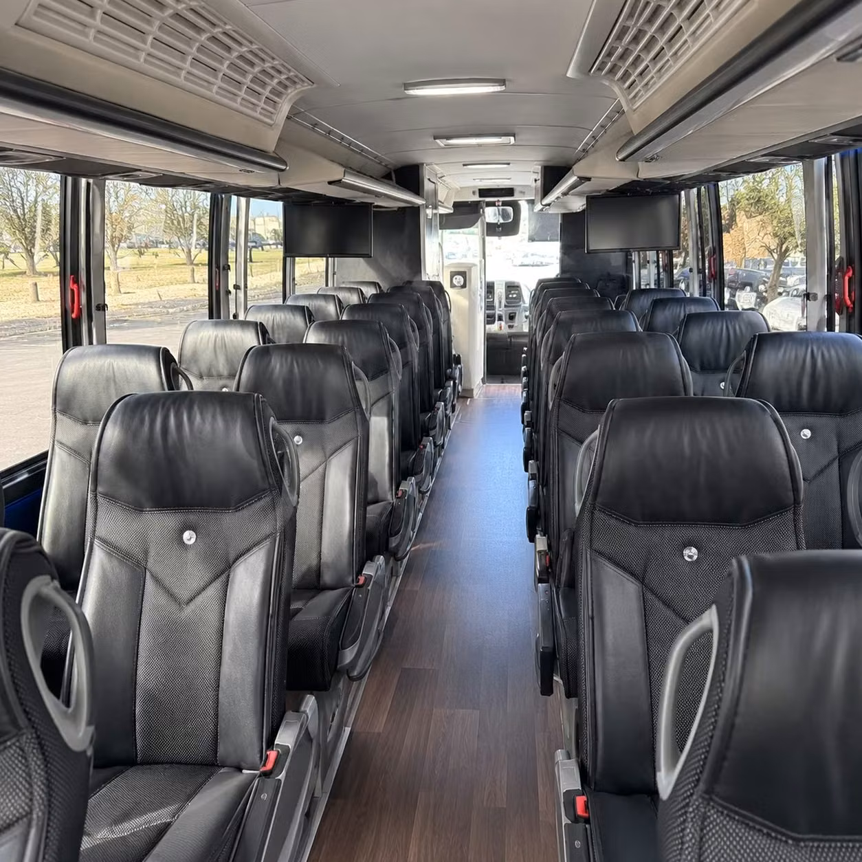 bronx charter bus rental interior
